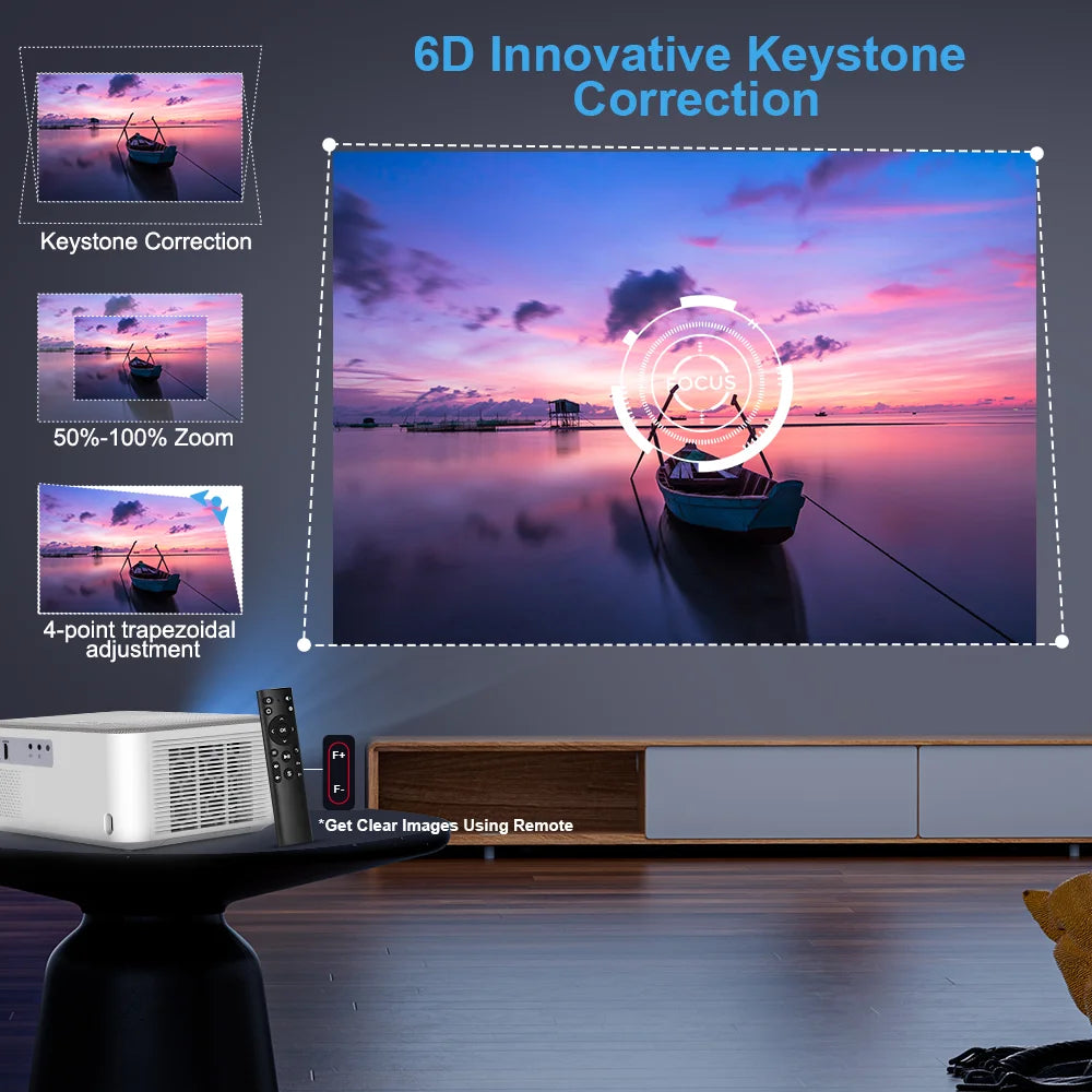 5G Wi-Fi Home Theater Mini Projector - 3D